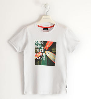 Fresca t-shirt per bambino con grafiche diverse BIANCO