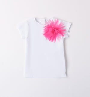 T-shirt per bambina con fiore