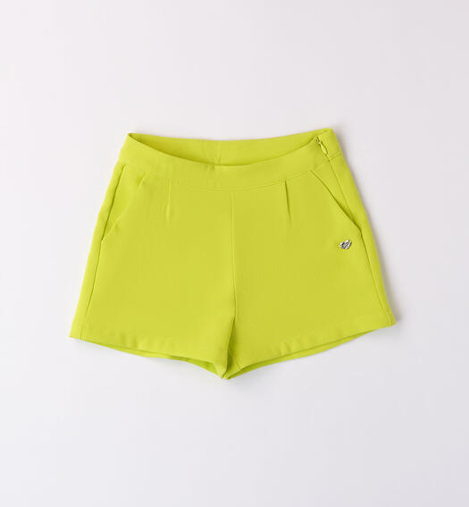 Elegante pantalone corto per bambina VERDE-5237