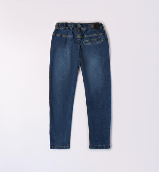 Jeans con coulisse per ragazzo STONE WASHED-7450